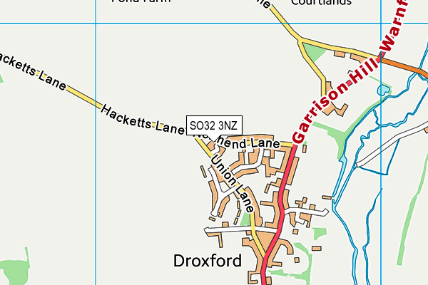 SO32 3NZ map - OS VectorMap District (Ordnance Survey)