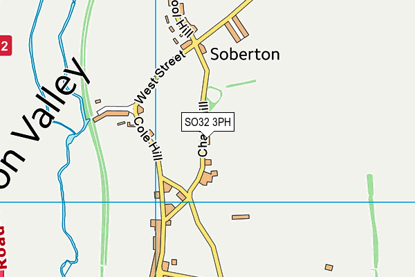 SO32 3PH map - OS VectorMap District (Ordnance Survey)