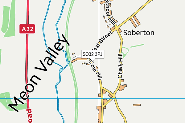 SO32 3PJ map - OS VectorMap District (Ordnance Survey)