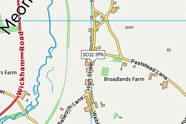 SO32 3PN map - OS VectorMap District (Ordnance Survey)