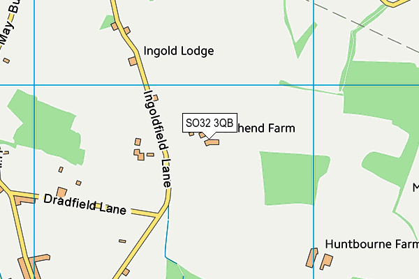 SO32 3QB map - OS VectorMap District (Ordnance Survey)