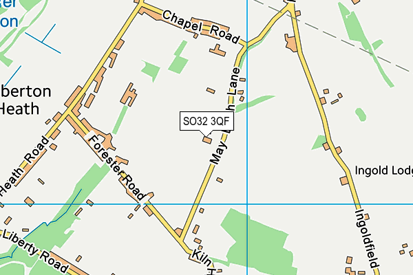SO32 3QF map - OS VectorMap District (Ordnance Survey)