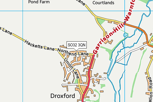 SO32 3QN map - OS VectorMap District (Ordnance Survey)