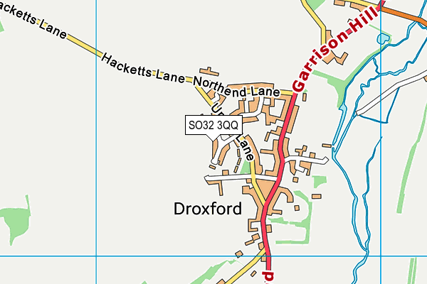 Droxford Recreation Ground map (SO32 3QQ) - OS VectorMap District (Ordnance Survey)