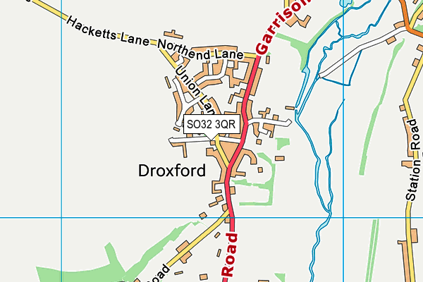 Droxford Junior School map (SO32 3QR) - OS VectorMap District (Ordnance Survey)