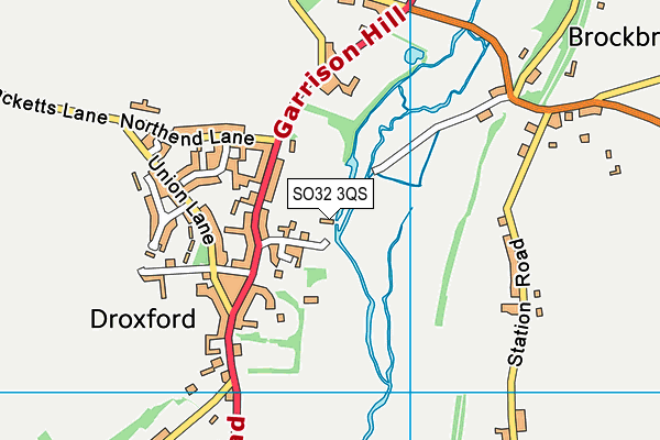 SO32 3QS map - OS VectorMap District (Ordnance Survey)