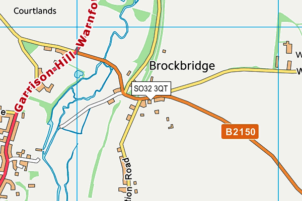 SO32 3QT map - OS VectorMap District (Ordnance Survey)