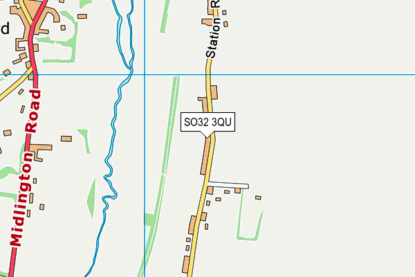 SO32 3QU map - OS VectorMap District (Ordnance Survey)