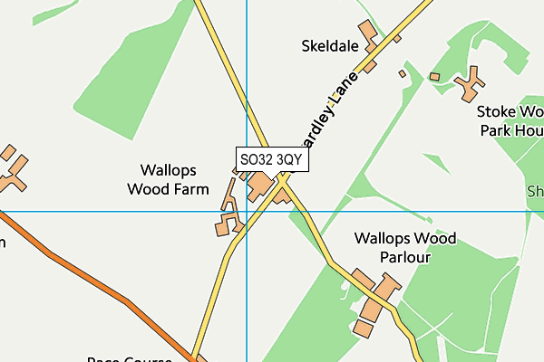 SO32 3QY map - OS VectorMap District (Ordnance Survey)