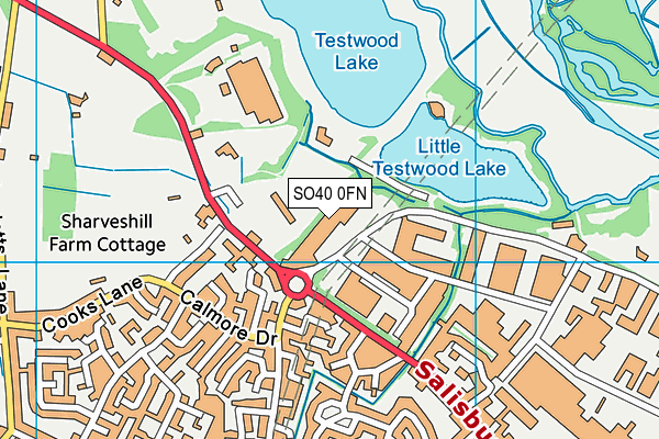 SO40 0FN map - OS VectorMap District (Ordnance Survey)