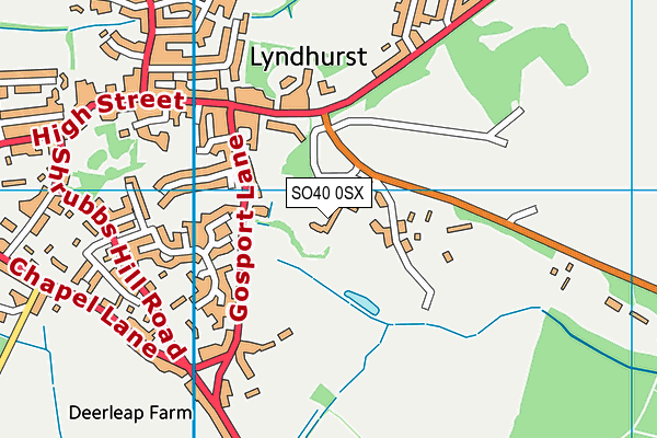 SO40 0SX map - OS VectorMap District (Ordnance Survey)