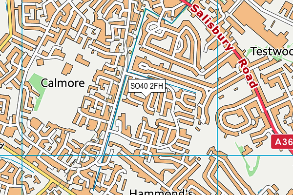 SO40 2FH map - OS VectorMap District (Ordnance Survey)