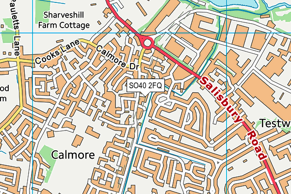 SO40 2FQ map - OS VectorMap District (Ordnance Survey)