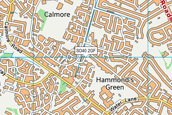 SO40 2GF map - OS VectorMap District (Ordnance Survey)