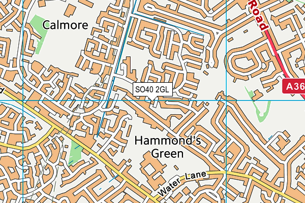 SO40 2GL map - OS VectorMap District (Ordnance Survey)