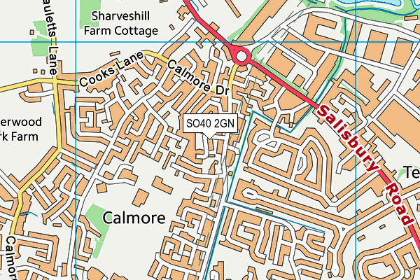 SO40 2GN map - OS VectorMap District (Ordnance Survey)