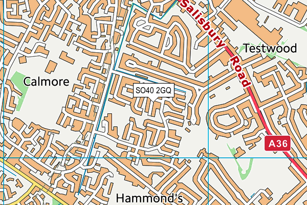 SO40 2GQ map - OS VectorMap District (Ordnance Survey)