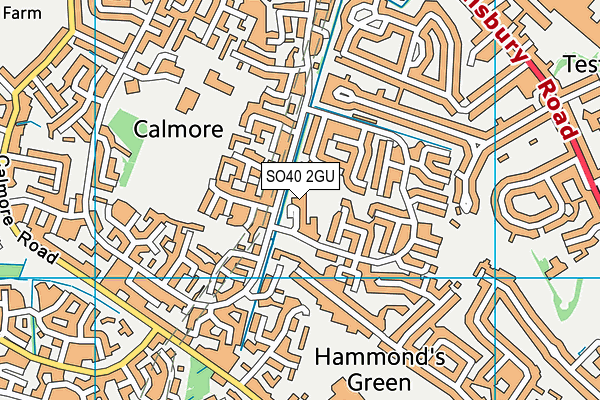 SO40 2GU map - OS VectorMap District (Ordnance Survey)