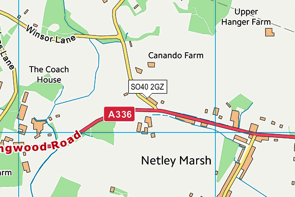 SO40 2GZ map - OS VectorMap District (Ordnance Survey)