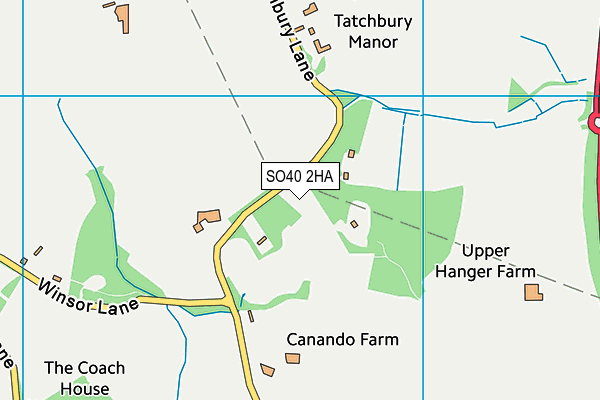 SO40 2HA map - OS VectorMap District (Ordnance Survey)