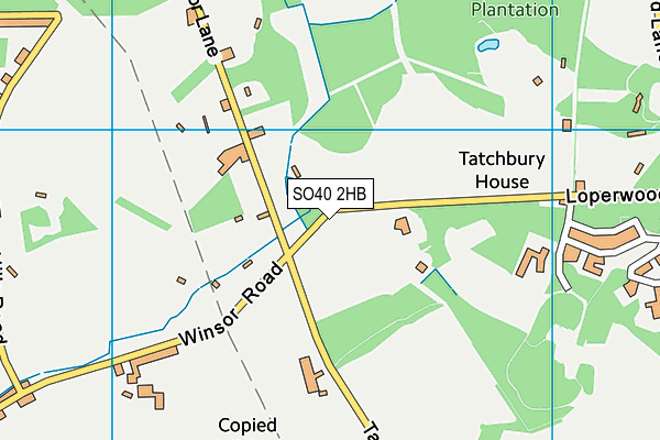 SO40 2HB map - OS VectorMap District (Ordnance Survey)