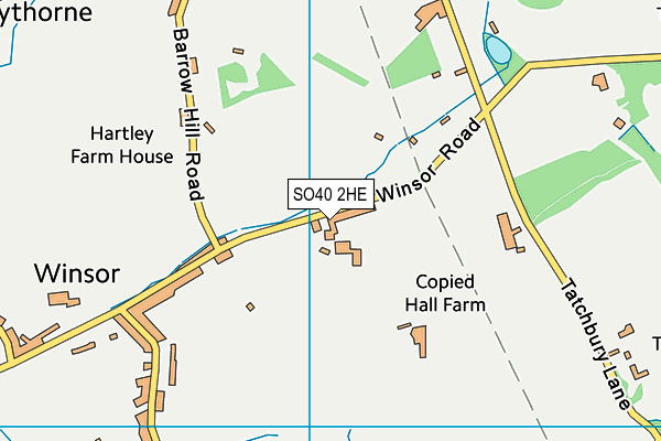 SO40 2HE map - OS VectorMap District (Ordnance Survey)