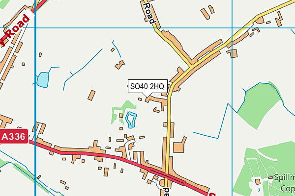 SO40 2HQ map - OS VectorMap District (Ordnance Survey)