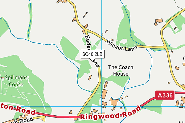 SO40 2LB map - OS VectorMap District (Ordnance Survey)