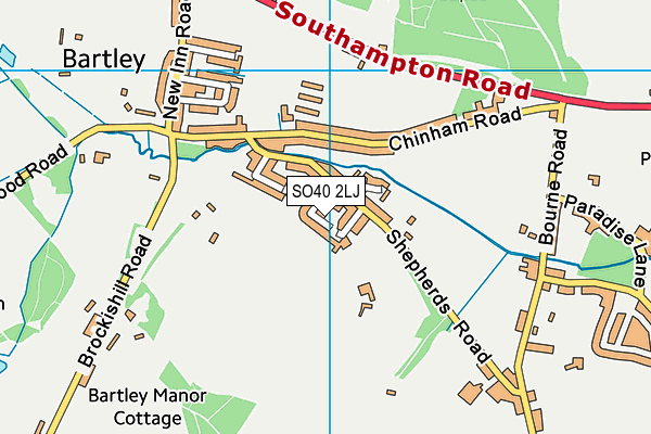 SO40 2LJ map - OS VectorMap District (Ordnance Survey)
