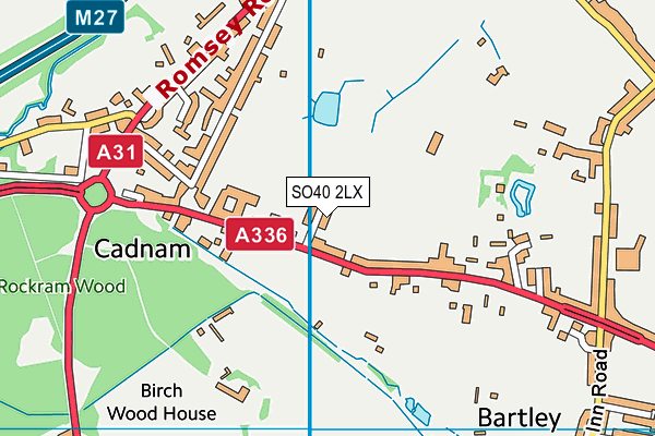 SO40 2LX map - OS VectorMap District (Ordnance Survey)