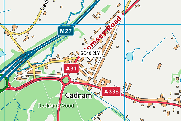 SO40 2LY map - OS VectorMap District (Ordnance Survey)