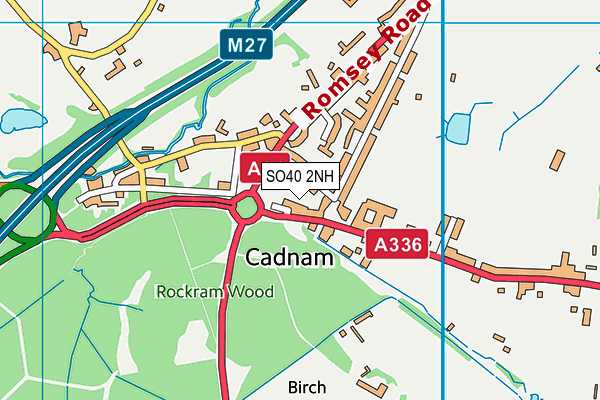 SO40 2NH map - OS VectorMap District (Ordnance Survey)