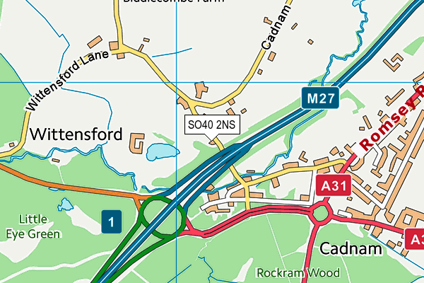 SO40 2NS map - OS VectorMap District (Ordnance Survey)