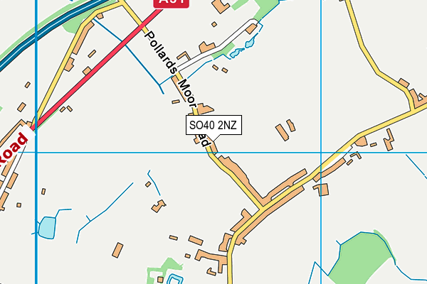SO40 2NZ map - OS VectorMap District (Ordnance Survey)