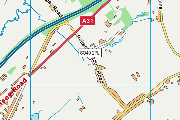SO40 2PL map - OS VectorMap District (Ordnance Survey)
