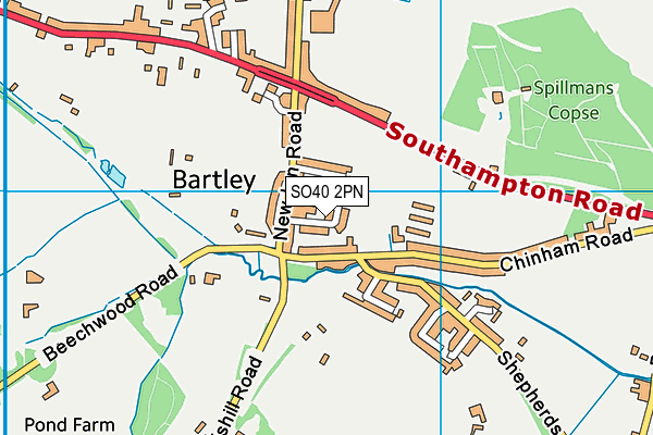 SO40 2PN map - OS VectorMap District (Ordnance Survey)