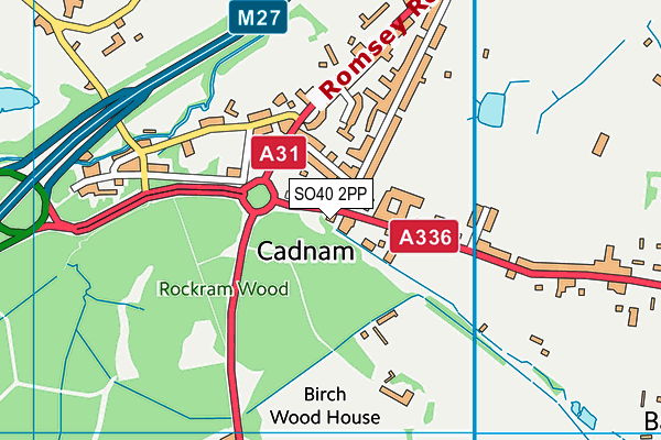 SO40 2PP map - OS VectorMap District (Ordnance Survey)