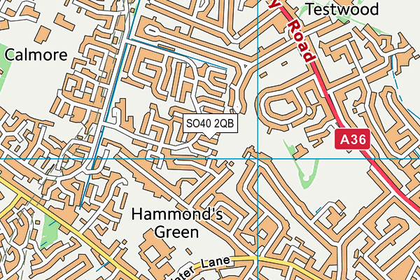 SO40 2QB map - OS VectorMap District (Ordnance Survey)