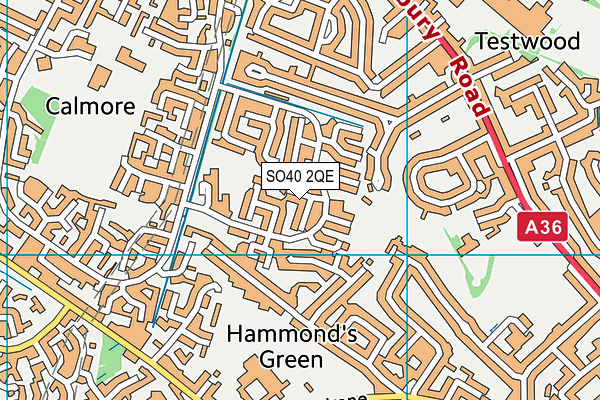 SO40 2QE map - OS VectorMap District (Ordnance Survey)