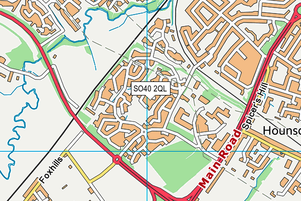 SO40 2QL map - OS VectorMap District (Ordnance Survey)