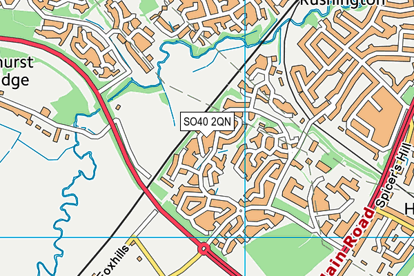 SO40 2QN map - OS VectorMap District (Ordnance Survey)