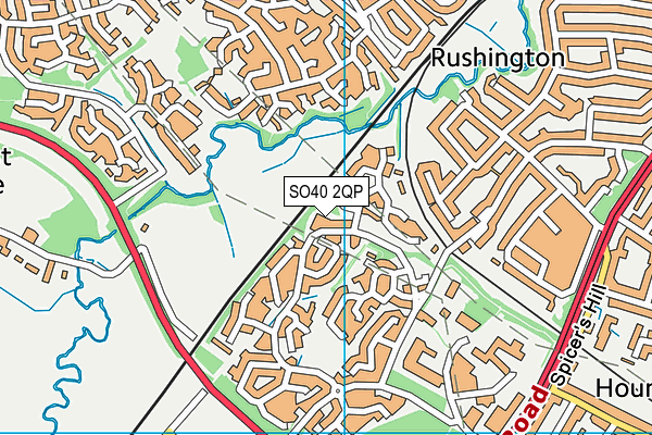 SO40 2QP map - OS VectorMap District (Ordnance Survey)