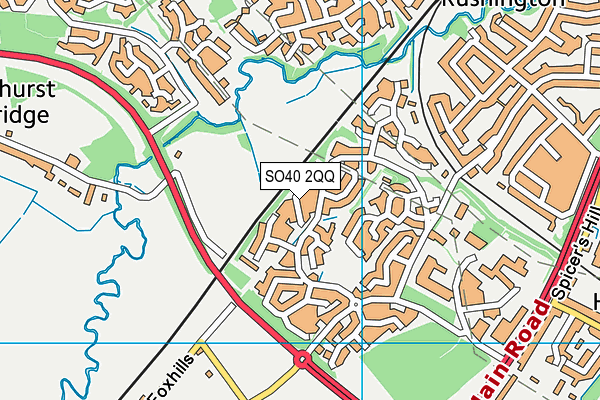 SO40 2QQ map - OS VectorMap District (Ordnance Survey)