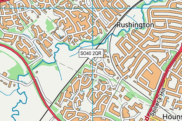 SO40 2QR map - OS VectorMap District (Ordnance Survey)