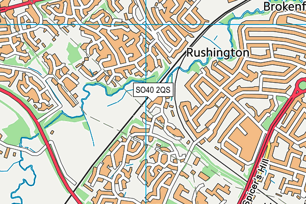 SO40 2QS map - OS VectorMap District (Ordnance Survey)