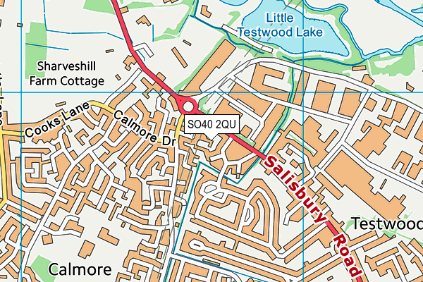 SO40 2QU map - OS VectorMap District (Ordnance Survey)