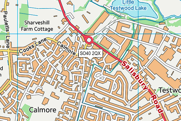 SO40 2QX map - OS VectorMap District (Ordnance Survey)