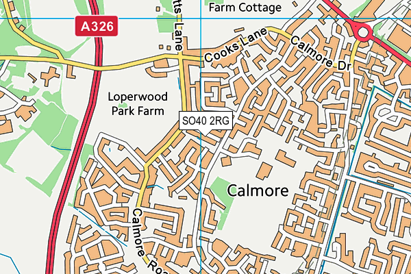 SO40 2RG map - OS VectorMap District (Ordnance Survey)