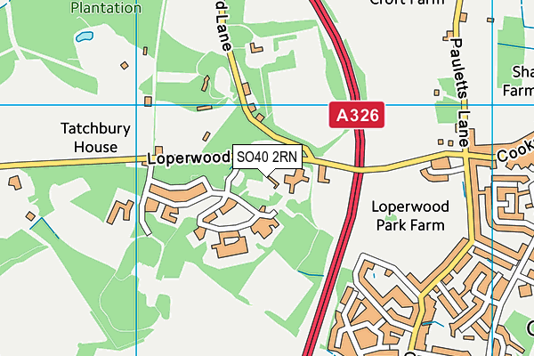 SO40 2RN map - OS VectorMap District (Ordnance Survey)