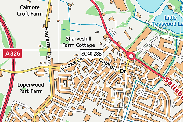 SO40 2SB map - OS VectorMap District (Ordnance Survey)